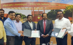 CUTN signed MoU with ELGI Equipment's Limited, Coimbatore in the presence Vice-Chancellor Prof. M. Krishnan, VC on 06-07-2023