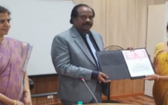 CUTN signed MoU with Sardar Vallabhbhai Patel International School of Textiles and Management (SVPISTM), Coimbatore in the presence Vice-Chancellor Prof. M. Krishnan, VC on 21-12-2021
